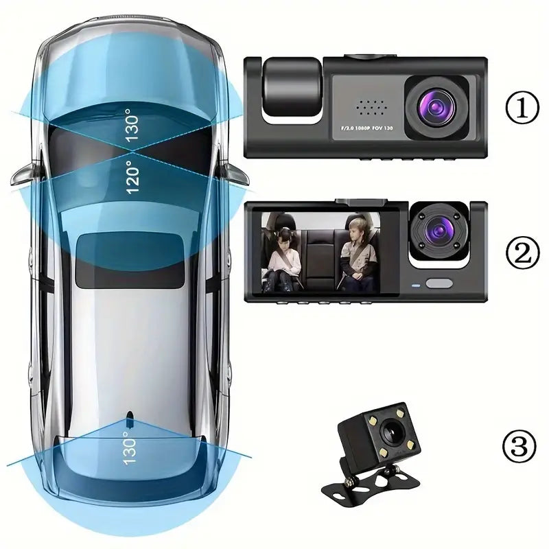 DriveGuard 360 – Triple Lens Dash Cam